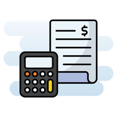Accounting Calculator vector icon