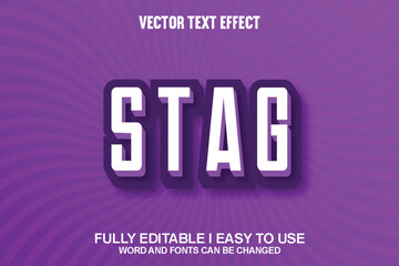 Vector 3D Editable Text Effect