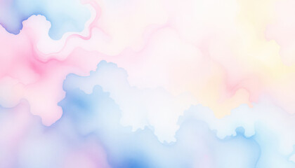 Soft pastel watercolor textures featuring flowing blends of gentle colors, creating a calming and dreamy background ideal for creative projects and design.