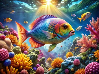 Obraz premium See-Through Fish Photography: Stunning Underwater Images, Crystal Clear Fish, Ghostly Aquatic Life, Rare Fish Species, Amazing Underwater World, Unique Ocean Creatures