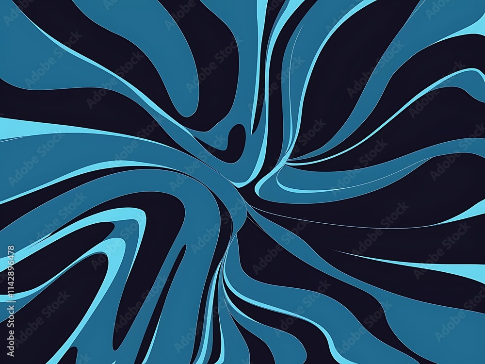 Poster set illustration vector of abstract background in blue gradient color good to use for banner social 