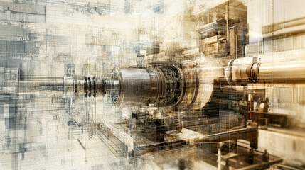 Exploring advanced machining technologies through detailed digital collage showcasing engineering precision