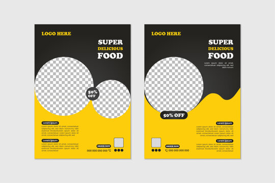 Modern restaurant flyer template for advertisement and marketing. ready to edit and use.