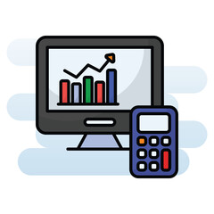 Online Accounting vector icon