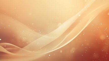 Abstract Gold Wave Background With Sparkling Lights