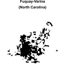 Fuquay-Varina (North Carolina) blank outline map