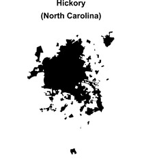 Hickory (North Carolina) blank outline map