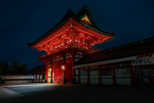 chinese temple at night