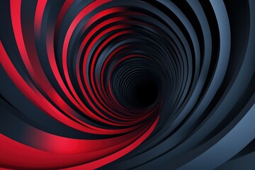 A spiral with red and black stripes