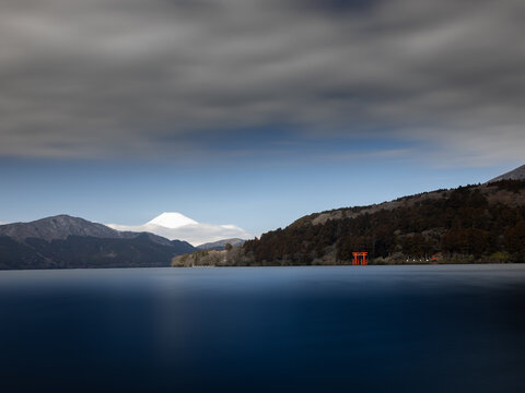 Mount Fuji and torii gate