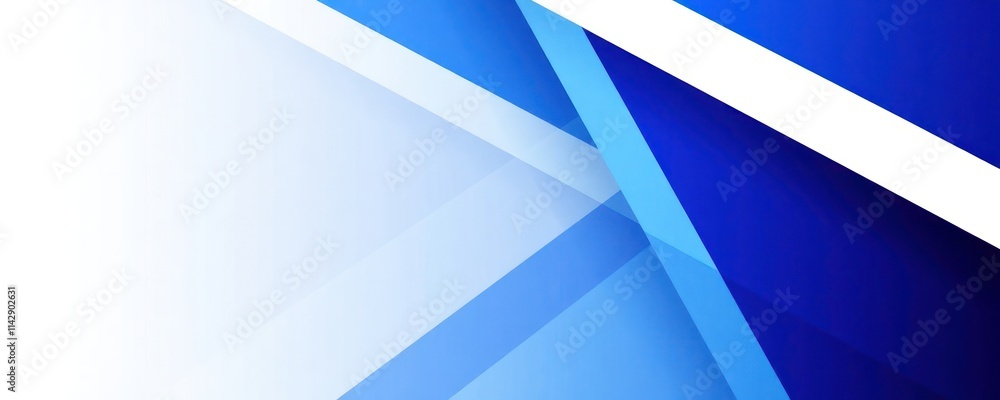 Poster abstract futuristic tech background. blue geometric shapes create dynamic pattern. modern design for