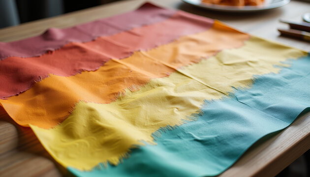 Exploring vibrant textures and colors with unconventional materials for artistic creativity in a cozy studio setting