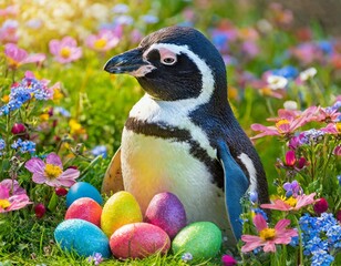 Fototapeta premium Tiere zur Osterzeit