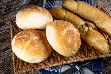 Fresh bread for breakfast.