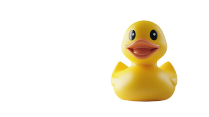 Yellow rubber duck, transparent background