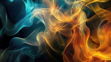 Fototapeta premium panoramic header featuring abstract organic lines, creating a dynamic, flowing wallpaper effect, emphasizing movement and creativity