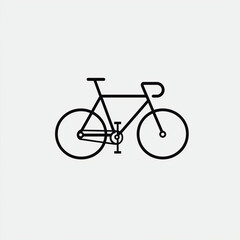 Fototapeta premium Clean outline icon of a bicycle in vector format, ideal for cycling-related designs, logos, and digital illustrations