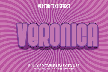 Vector 3D Editable Text Effect