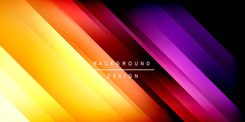 Bright lines background. Gradient geometric template wallpaper