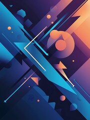 Geometric abstract background flat design abstract background vector illustration gradient color background with shapes and element