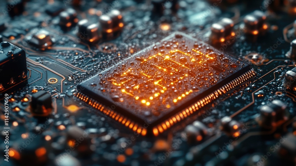 Aufkleber High-quality image of a computer motherboard, ideal for tech-related projects and illustrations