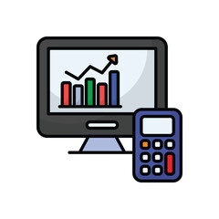Online Accounting vector icon