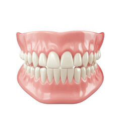 Fototapeta premium Dental model of human teeth isolated on white or transparent background.