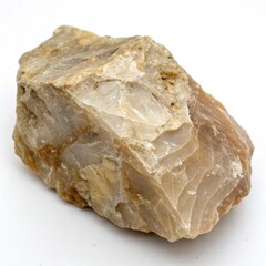 flint stone isolated, white background