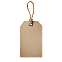 label (tag) with a smooth surface and a secure loop, used to organize materials in the warehouse. Isolated on transparent background 