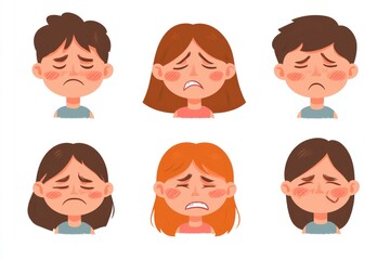 A mixed group of individuals with various facial expressions and emotions