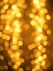 Abstract gold bokeh lights, shimmering festive background, magical, shine
