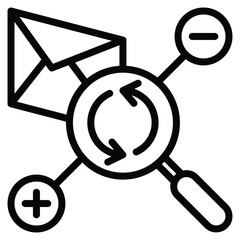 Feedback Analytics icon line vector illustration