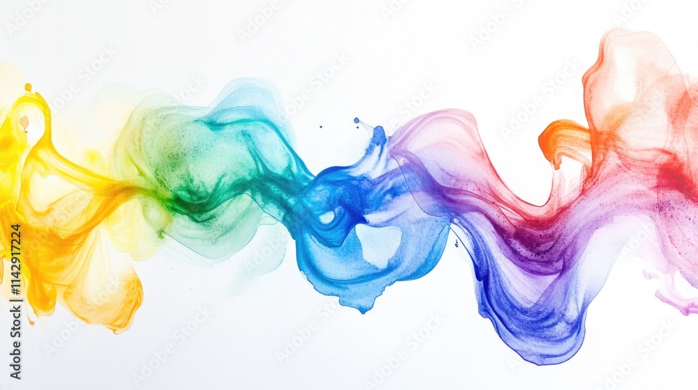 Aufkleber a colorful mist of ink suspended in the air, creating a vibrant display