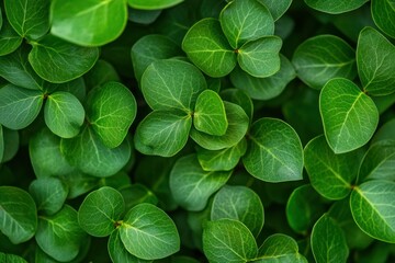 Lush Greenery with Vibrant Leaves in a Dense Arrangement Creating a Fresh and Natural Background Ideal for Wellness or Eco-Friendly Themes