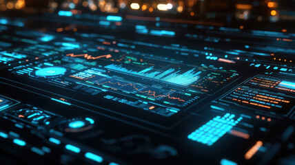 Obraz premium Digital Trade Interface Background