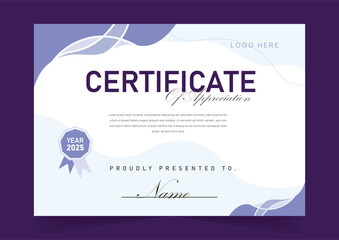 Naklejka premium Modern Vector Certificate Design Template