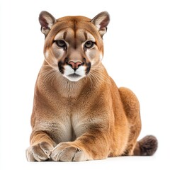 Obraz premium puma isolated on white background