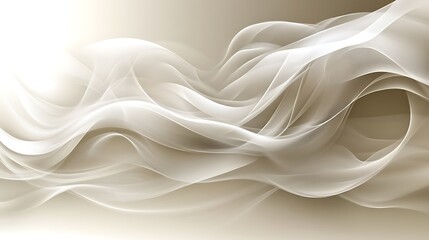 Obraz premium Abstract Beige And White Wave Design