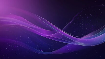 Abstract Purple Waves with Sparkling Lights