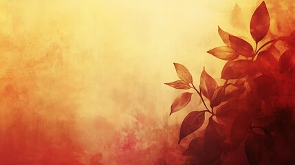 Autumnal Leaves Abstract Art Warm Hues Background