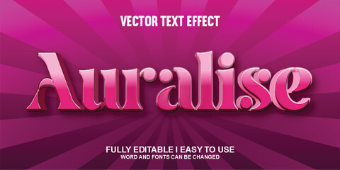 Vector 3D Editable Text Effect