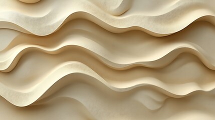 Fototapeta premium Abstract Beige Wavy Surface Textured Design