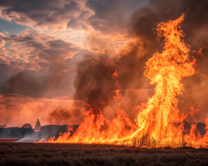 Fototapeta premium feu de forêt