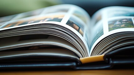 A Close-Up View of an Open Photo Album Displaying Numerous Images, Memories, and Moments