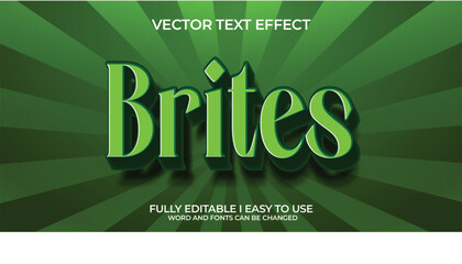 Vector 3D Editable Text Effect
