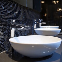 Fototapeta premium Modern sink in lavish bathroom