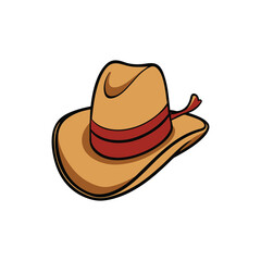 cowboy hat icon vector, vector cowboy hat design