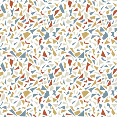 Colorful seamless terrazzo pattern