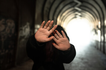 The broken girl in the tunnel