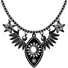 necklace and earrings